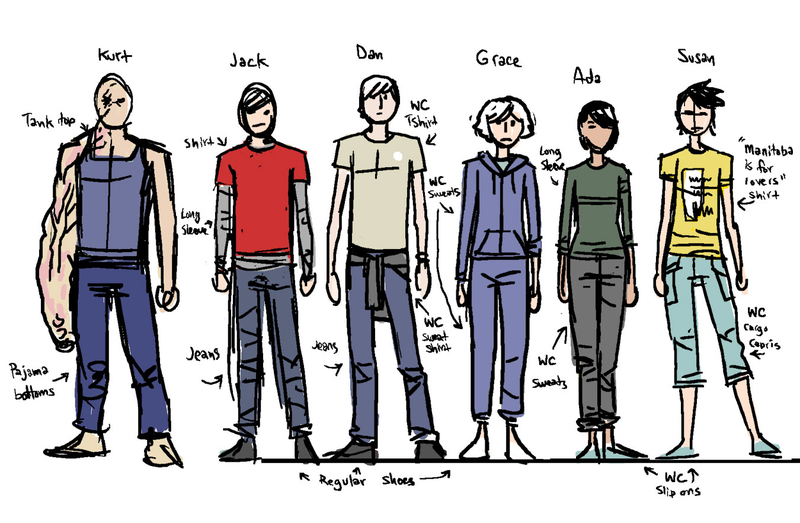 Nowhere Men character designs by Bellegarde